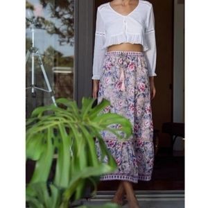 Anthropologie RAGA Victoria Floral Maxi Skirt
